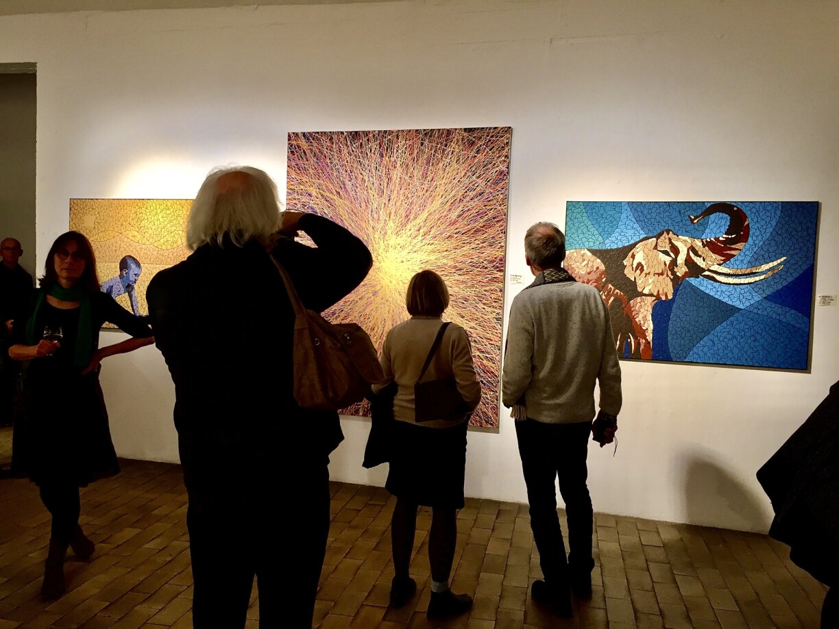 Exhibition Perticipation - Visitors admire works at the TUFA 2019 Jahresausstellug der Kulturwerkstatt in Trier.