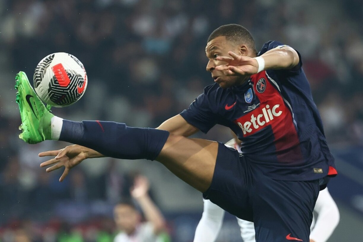 Kylian Mbappé lors de la finale de la Coupe de France entre le Paris SG et Lyon, le 25 mai 2024 à Villeneuve d'Ascq.