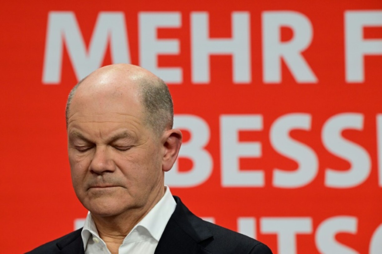 German Chancellor Olaf Scholz's Social Democrats saw a slump in votes