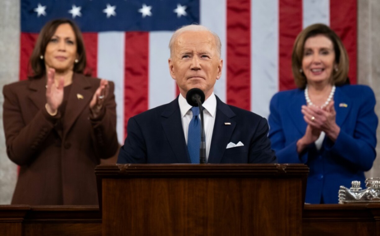 Biden giving his State of the Nation address earlier this month.