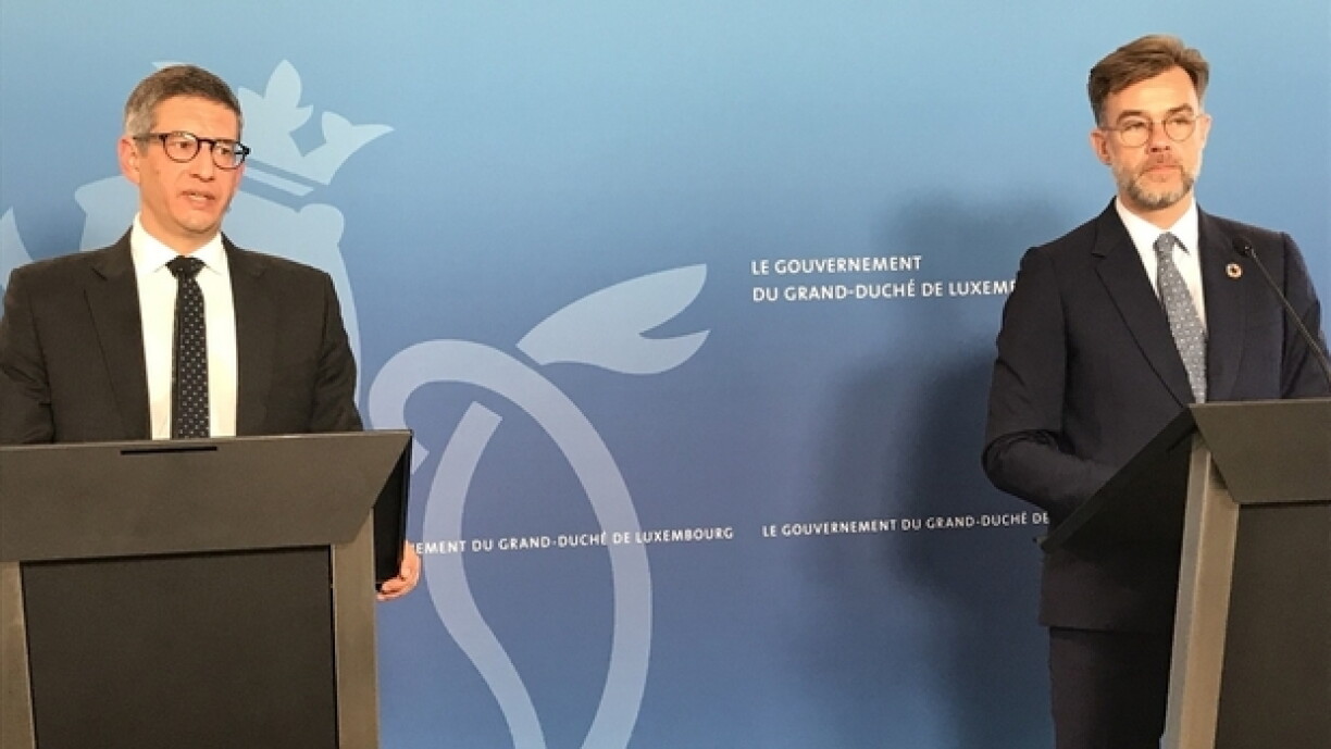 (vu l. no r.) Claude Fellens, Médiateur de la consommation; Franz Fayot, Wirtschaftsminister