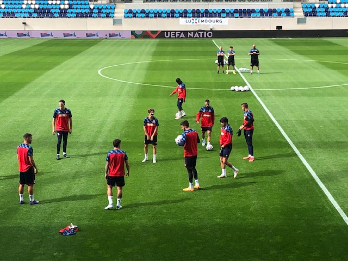 Ofschlosstraining am Stade de Luxembourg