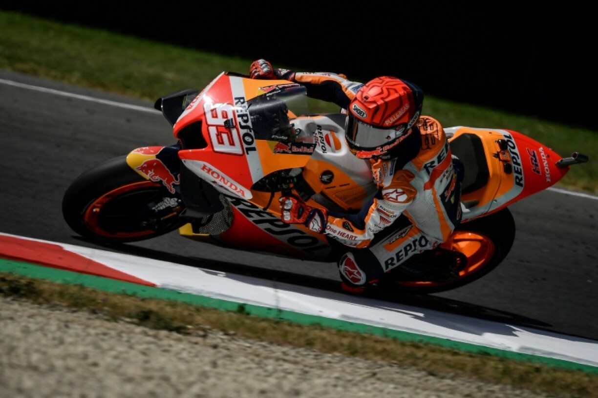 Le pilote espagnol Marc Marquez pendant les essais du Grand Prix d'Italie le 27 mai 2022 à Mugello