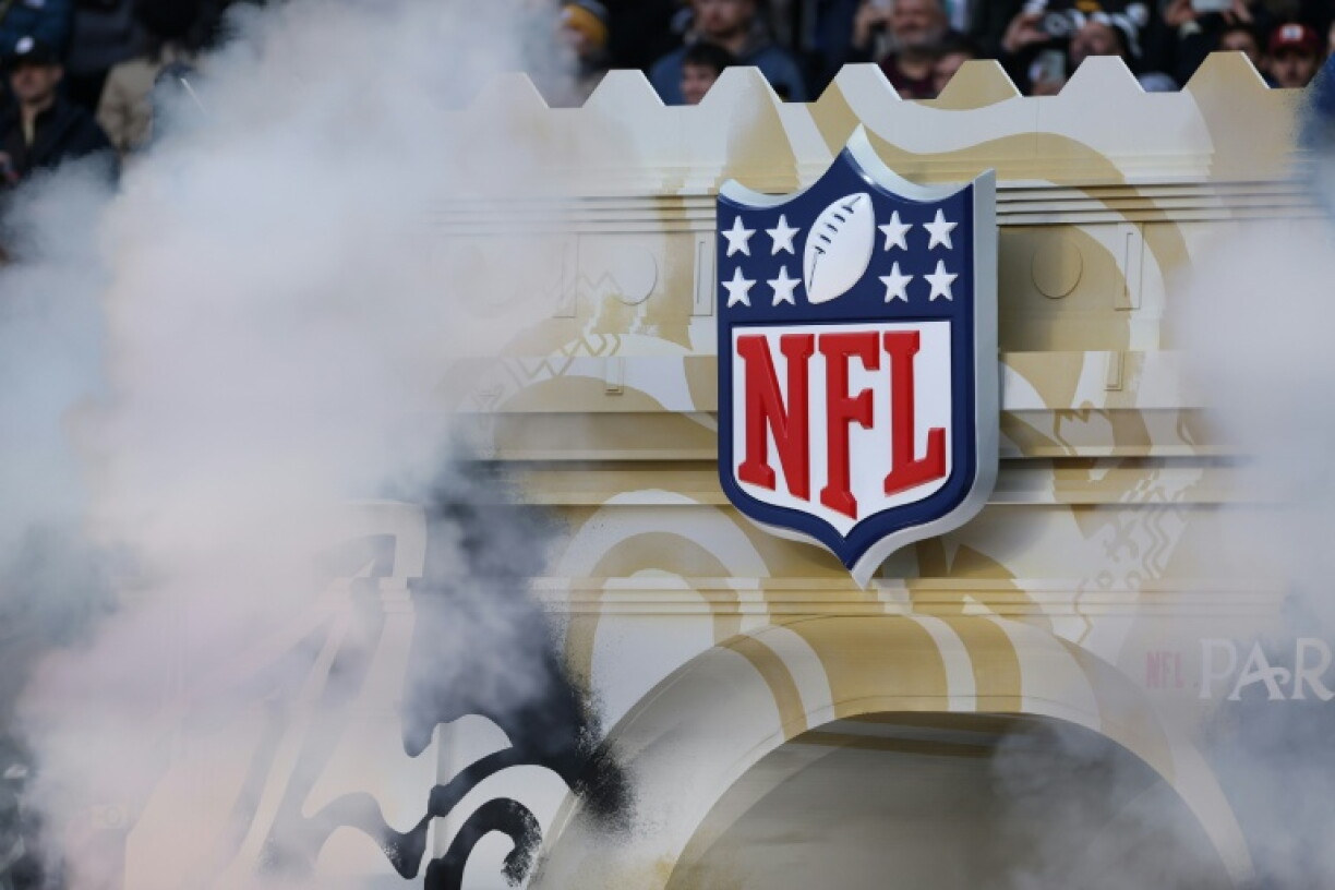 A scaled-down Arc de Triomphe serves as the entrance portal for players prior to the NFL Paris Game