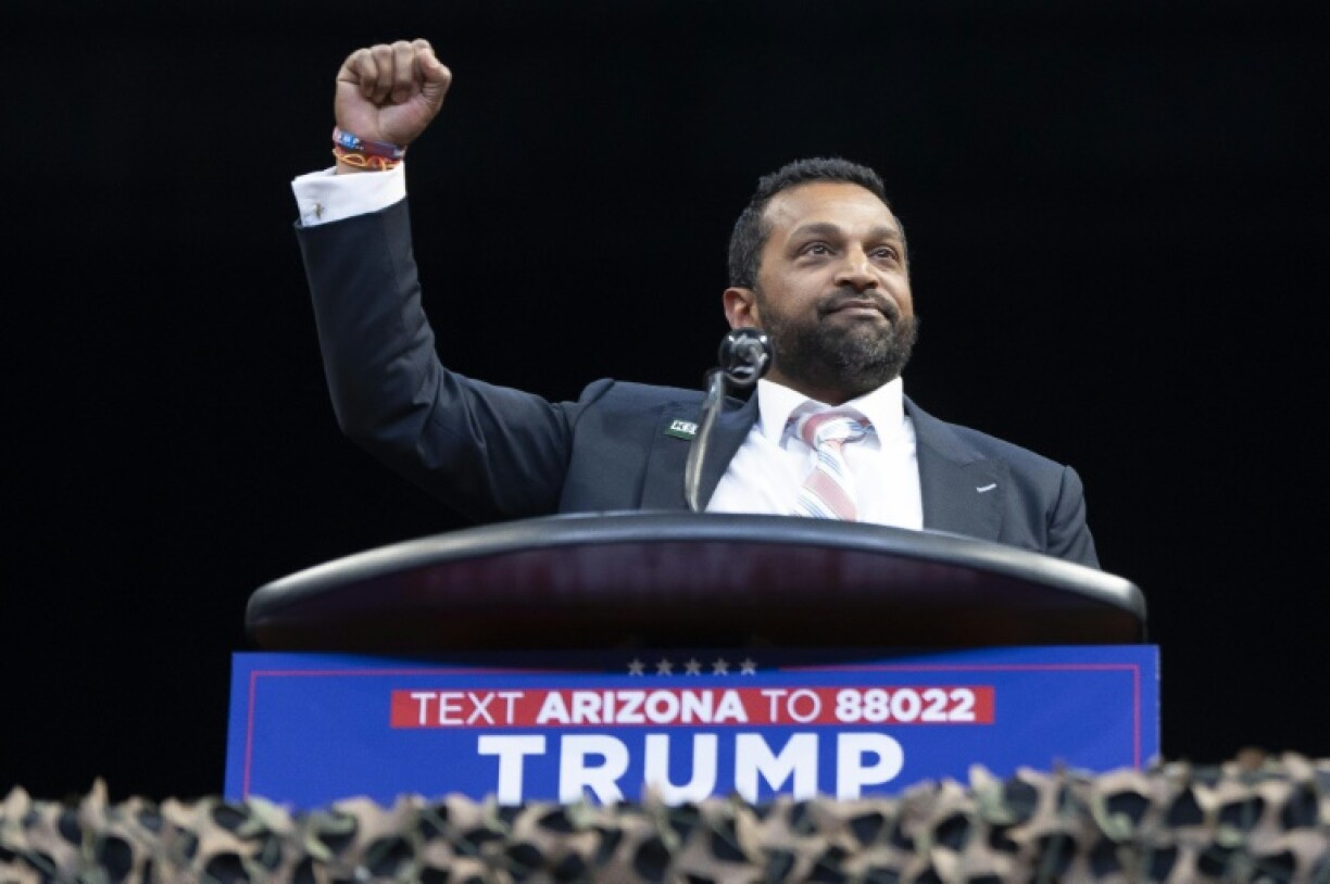 Kash Patel, President Donald Trump's pick to be FBI director, during a campaign rally in Arizona
