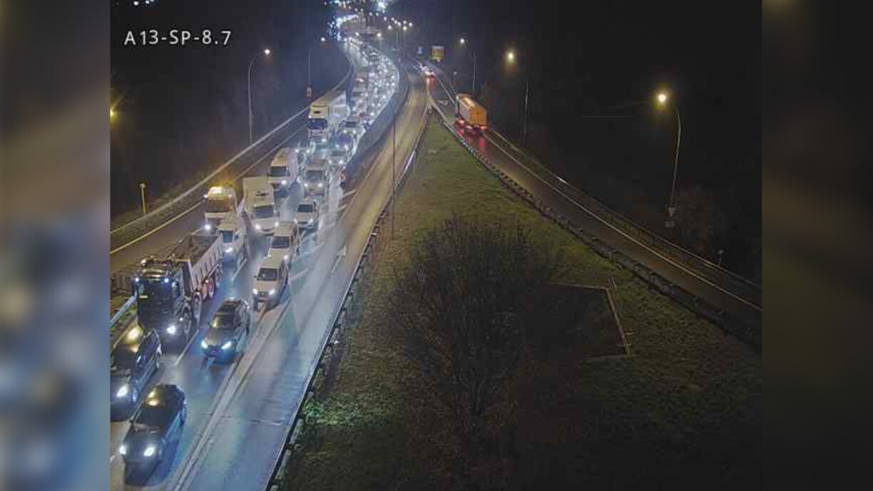 Circulation compliquée à la jonction Lankelz, entre l'A13 et l'A4 à Esch-sur-Alzette.
