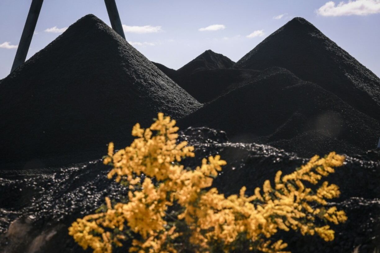 Stockpiles of washed coal ready to be transported at the Moolarben mine, operated by Yancoal Australia, in New South Wales on September 3, 2026