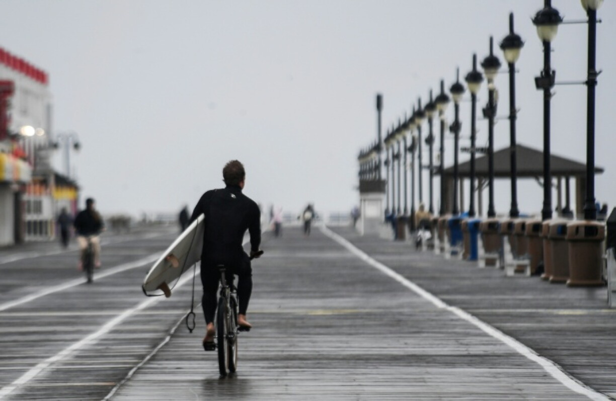 Surfers took advantage of the large waves throughout the week