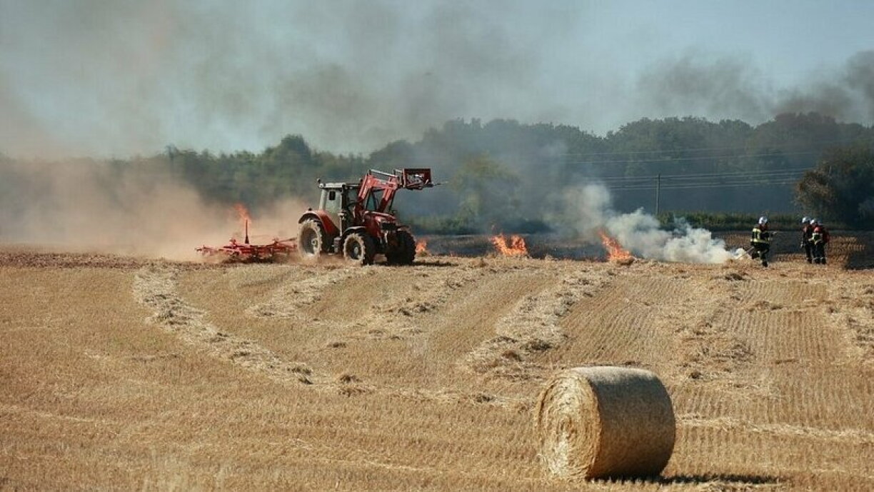 Image d'illustration provenant d'un récent incendie dans un champs qui s'est déclaré au Luxembourg