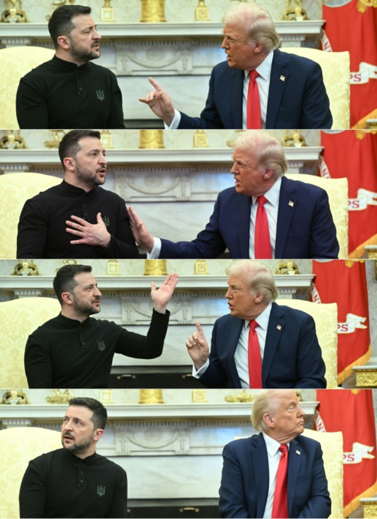 Altercation entre le président américain Donald Trump et son homologue ukrainien Volodymyr Zelensky dans le Bureau ovale de la Maison Blanche, le 28 février 2025