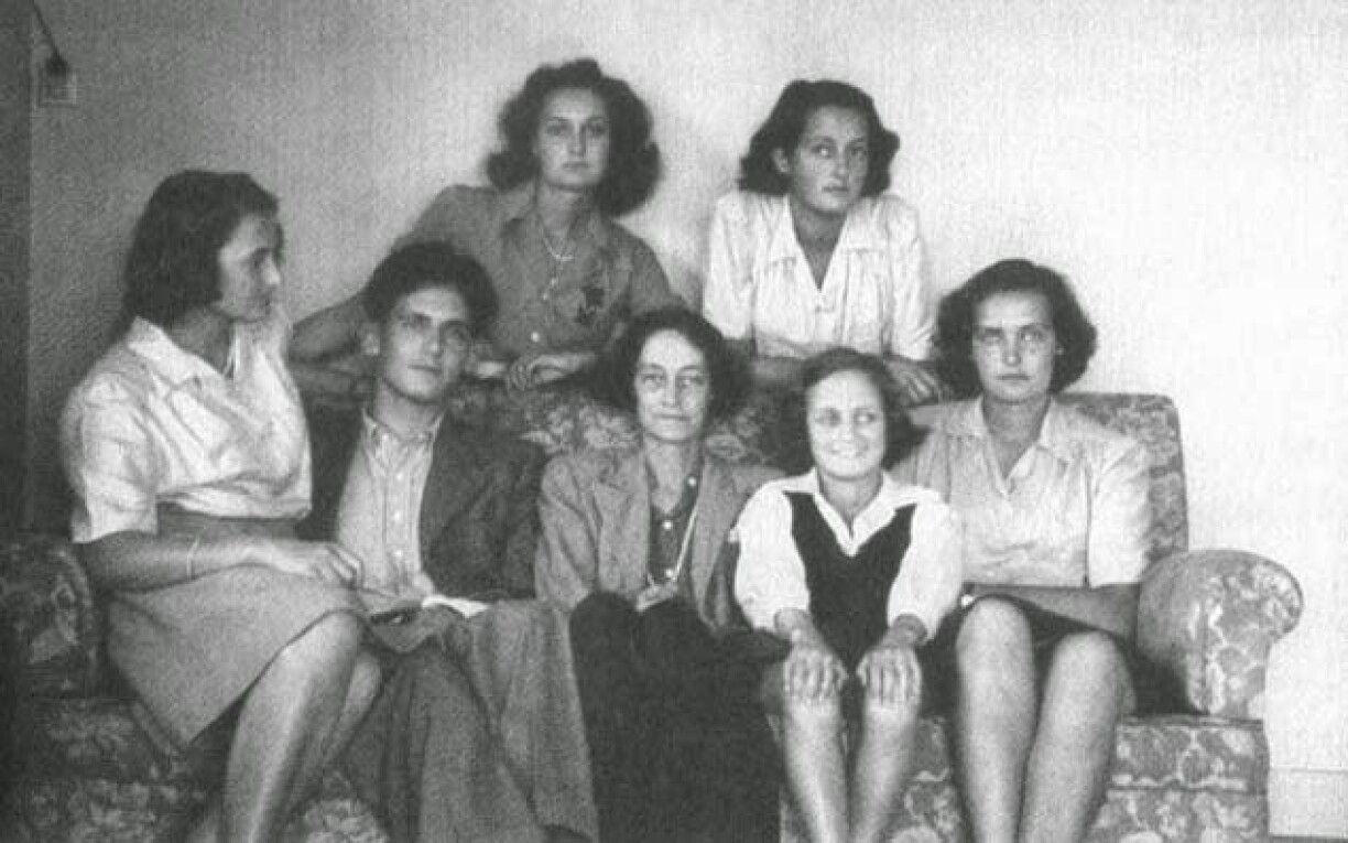 Antonia and her children, shortly after the end of the war.