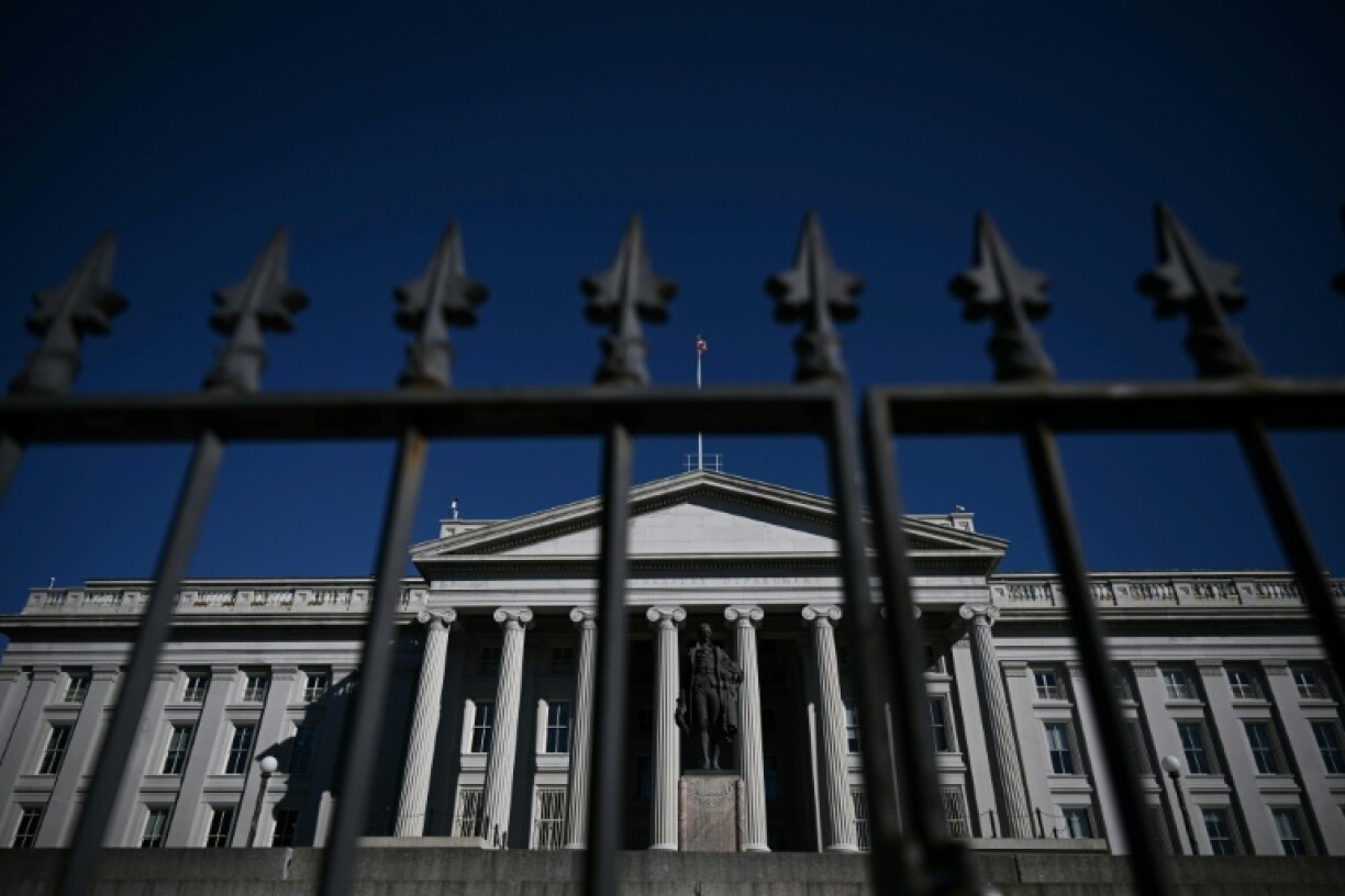 US Treasury data showed the overall budget deficit shrank by two percent over the past year