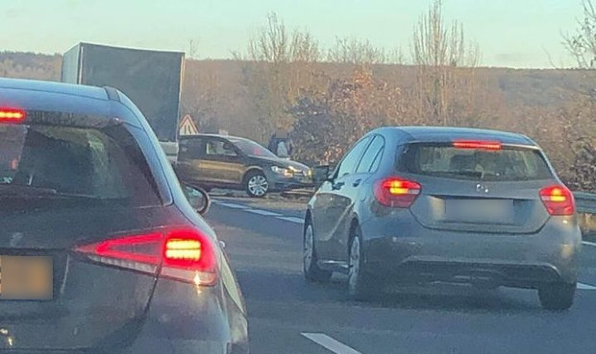 Une photo prise par un internaute sur l'A31 mercredi matin.