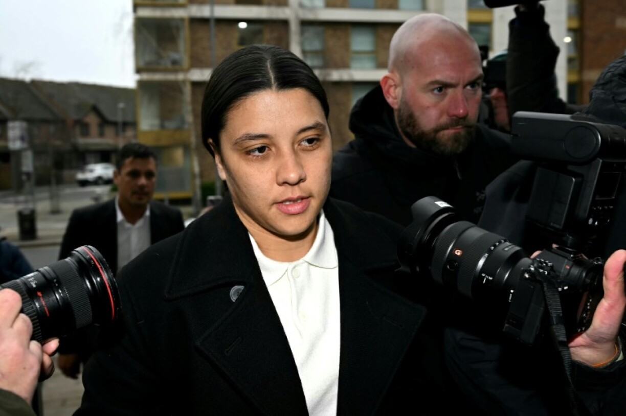 Sam Kerr outside a UK court, where she was cleared of racially aggravated abuse. Football Australia have opened the door her return as Matildas captain