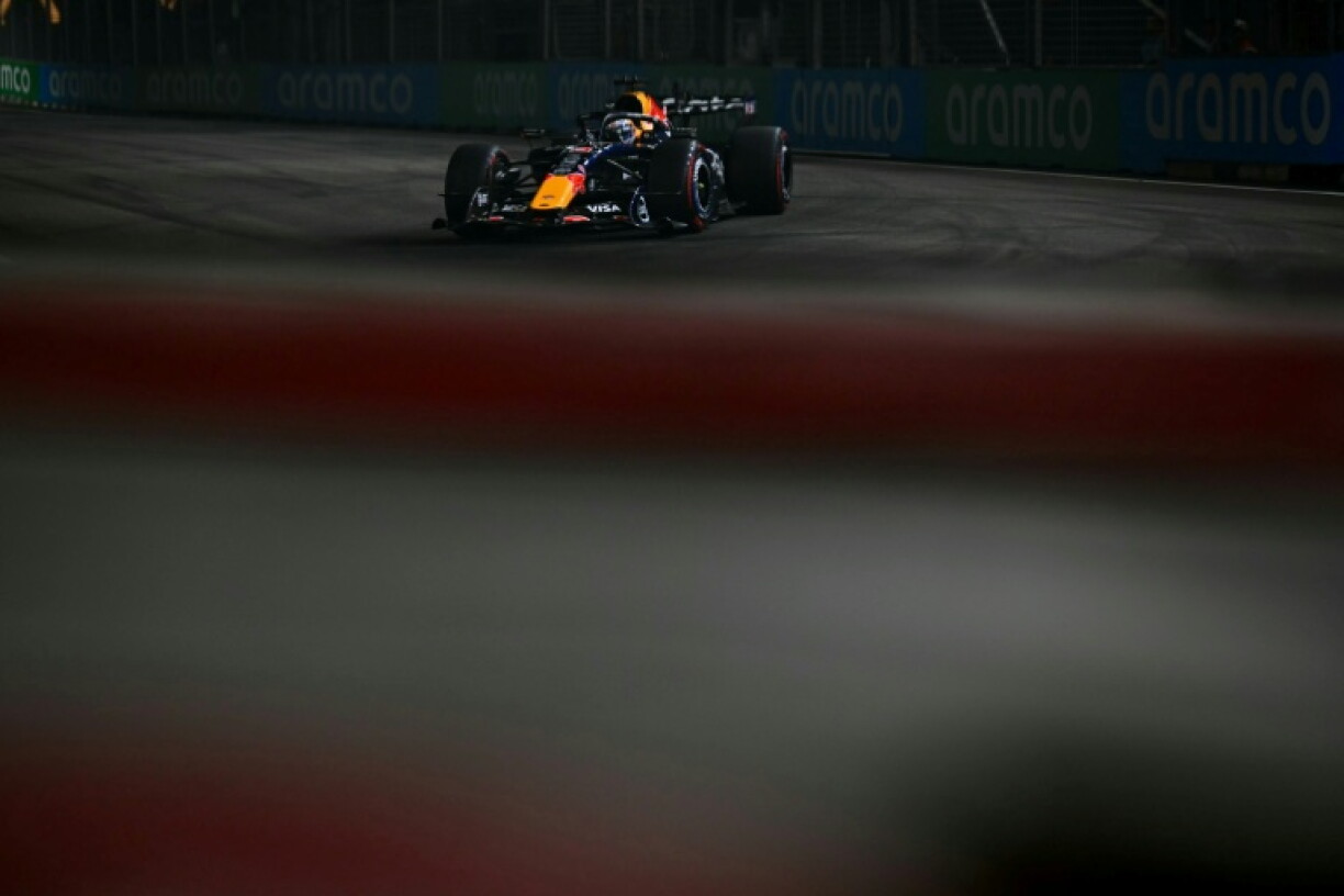 Red Bull Racing's Dutch driver Max Verstappen drives during the sprint qualifying in Singapore