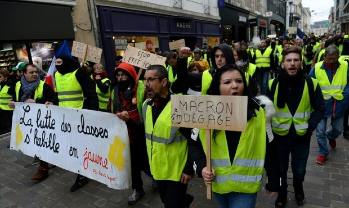 Photo d'illustration - Une manifestation des gilets jaunes au Mans le 5 janvier 2019.