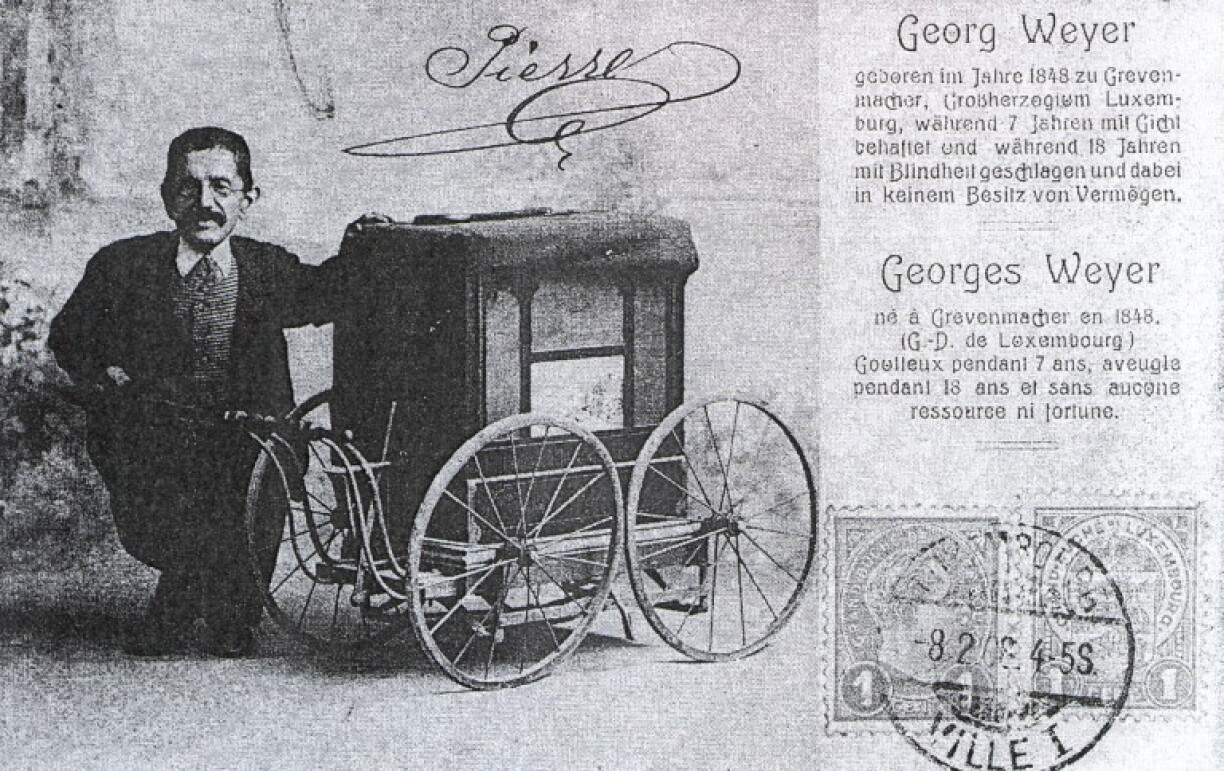 According to this post card, Georgely suffered from gout for seven years and was