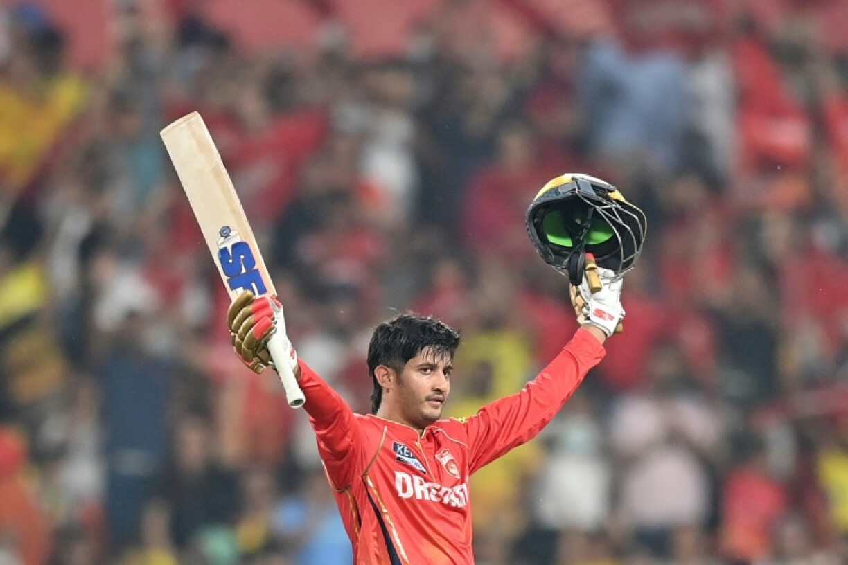 Priyansh Arya, 24, pummelled nine sixes in a 39-ball hundred to set up Punjab's 18-run victory over Chennai Super Kings