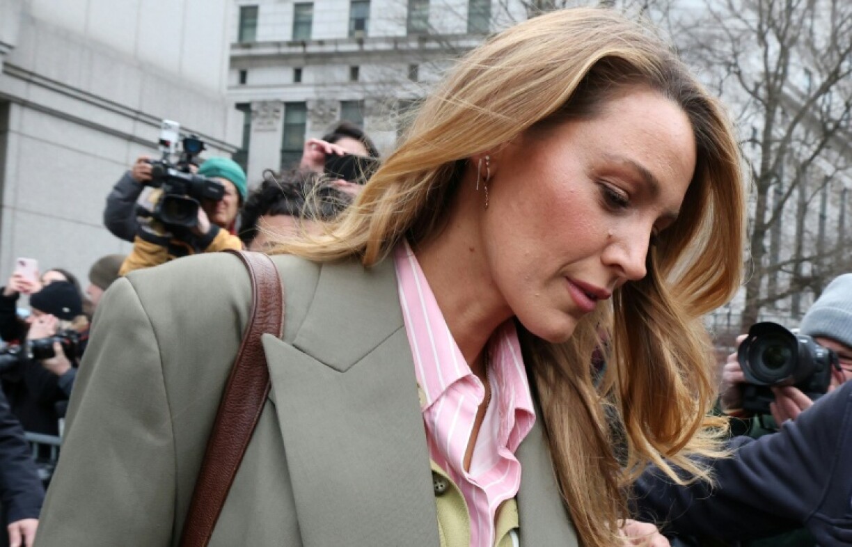 L'actrice américaine Blake Lively quitte le tribunal fédéral dans le cadre de son procès civil contre l'acteur et réalisateur Justin Baldoni concernant le film "Jamais plus", à New York le 11 février 2026