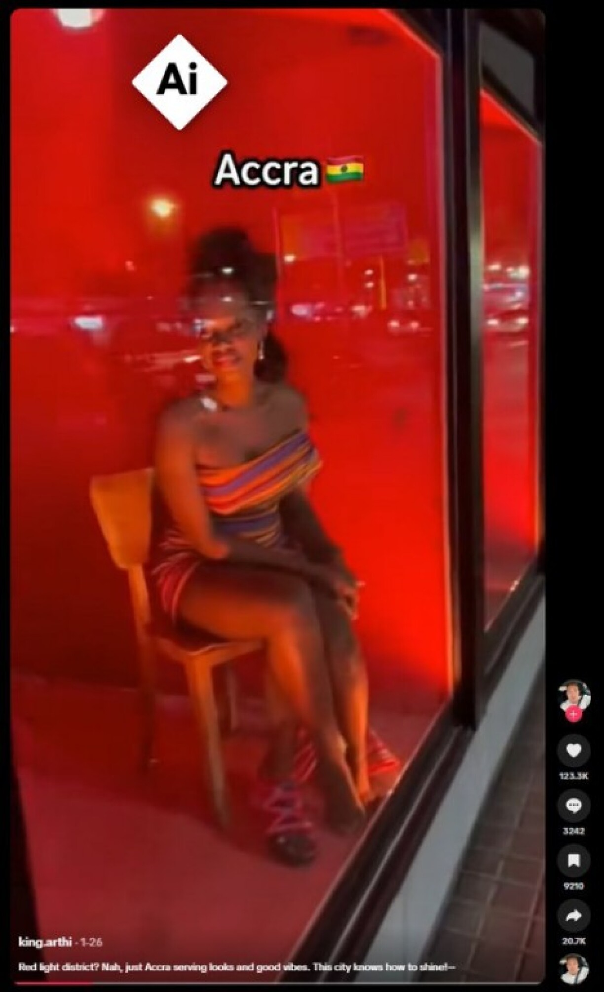 Screenshot showing the original AI-generated clip posted on TikTok, taken on February 19, 2026. AI symbol added by AFP.