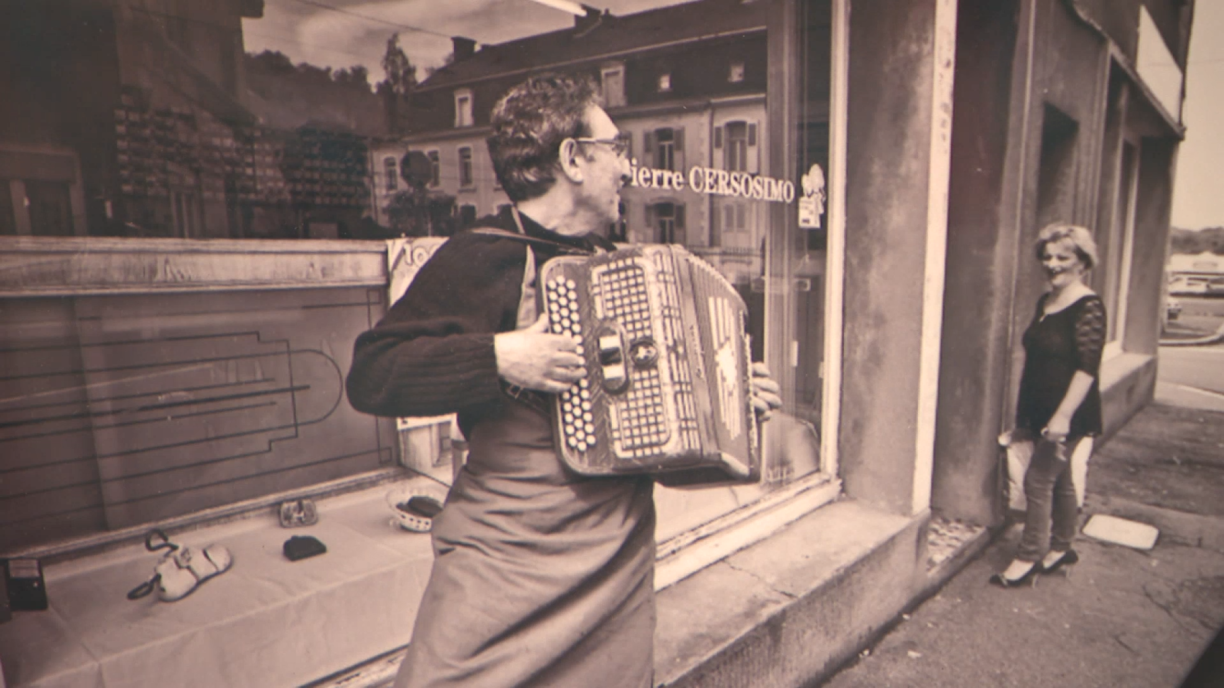 Pierre, il y a de ça quelques décennies. Il continue de jouer de l'accordéon, pour les amis... ou les journalistes de passage !