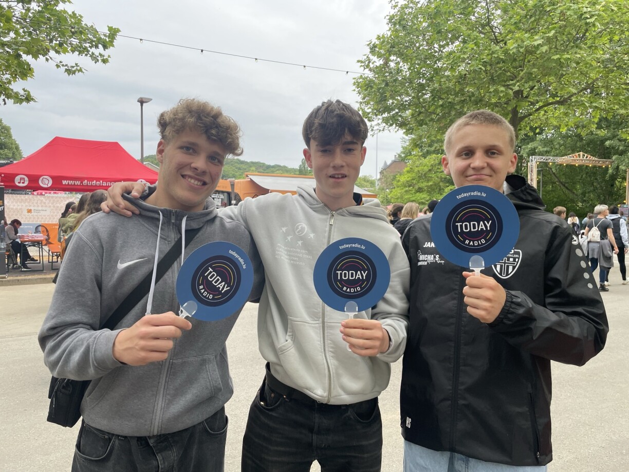 Hannes, Ryan and Fabian with the highly sought-after Today Radio fans.