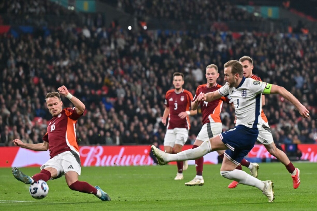 'Great journey': Harry Kane in action for England against Latvia