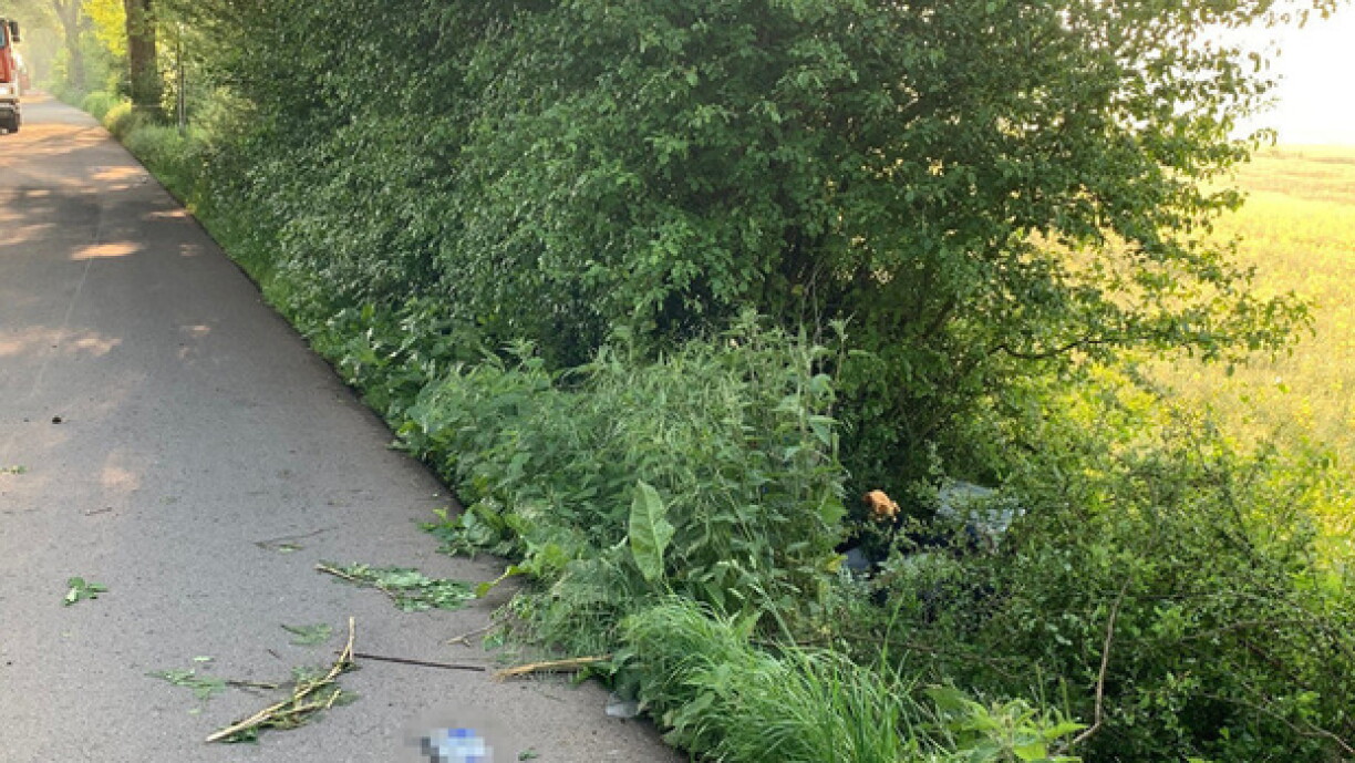 Une photo prise par la police sur les lieux de l'accident.
