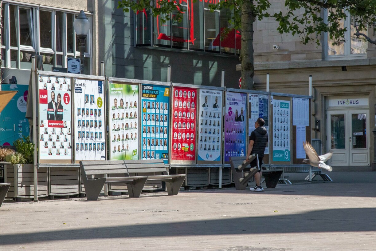 Electoral posters in the capital