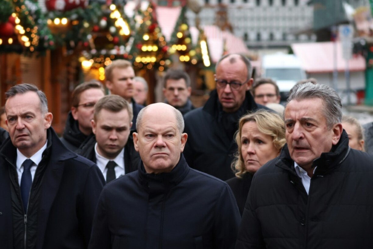 German Chancellor Olaf Scholz condemned the 'terrible, insane' attack but called for national unity