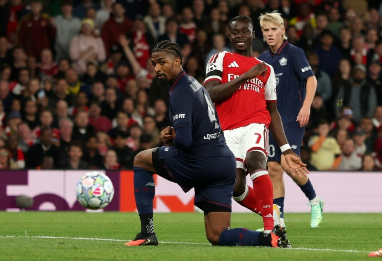 Bukayo Saka came off the bench to score in Arsenal's win over Lille