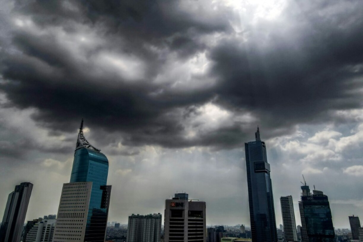 Storm clouds over the Indonesian capital Jakarta in July last year. The country endured the hottest year on record in 2024