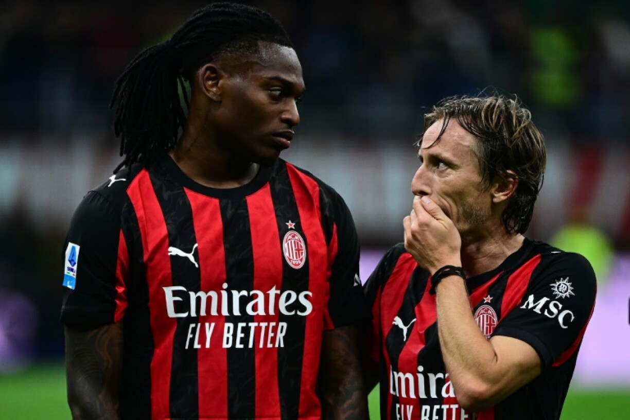 Rafael Leao (L) is set for his first Serie A start for AC Milan this season after two appearances as a substitute