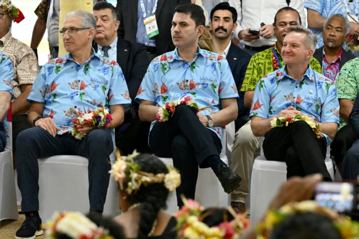 Turkish Environment Minister Murat Kurum (middle) will chair the COP31 conference next month while Australia's Climate Minister Chris Bowen (right) will steer the negotiations.