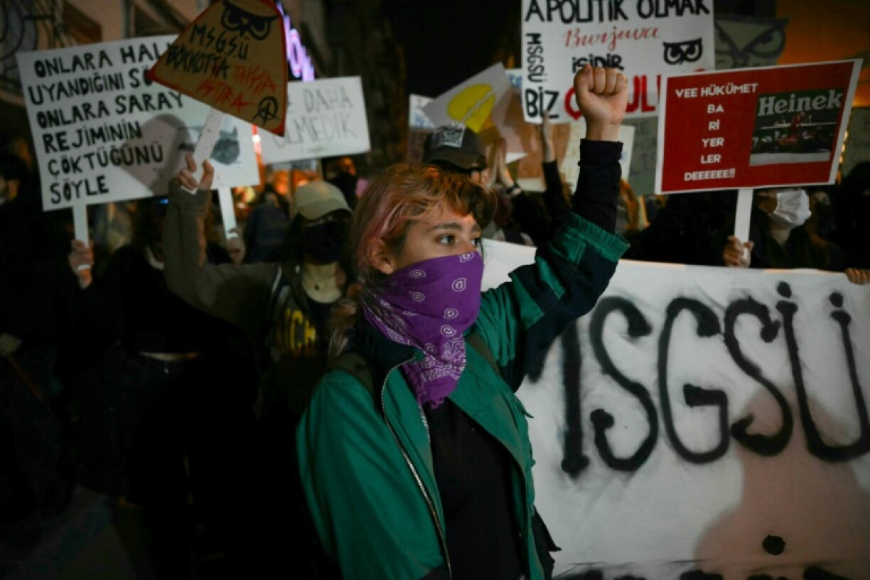 Many student protesters have covered their faces for fear of reprisals