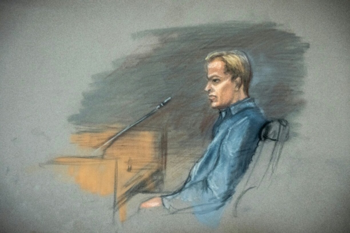 Croquis d'audience de Marius Borg Høiby, fils de la princesse héritière norvégienne Mette-Marit, lors du troisième jour de son procès au tribunal de district d'Oslo, le 5 février 2026