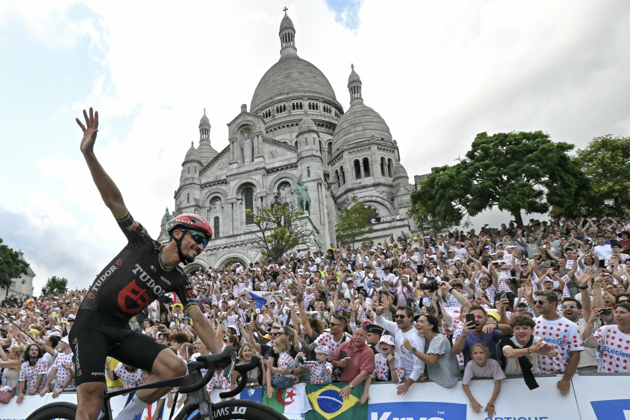 De Julian Alaphilippe op der leschter Etapp vum Tour de France 2026
