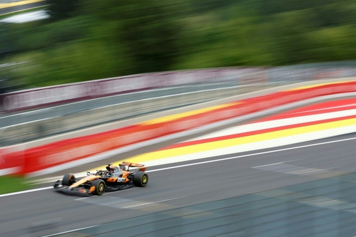 McLaren's Australian driver Oscar Piastri on his way to his sixth victory of the season at Spa