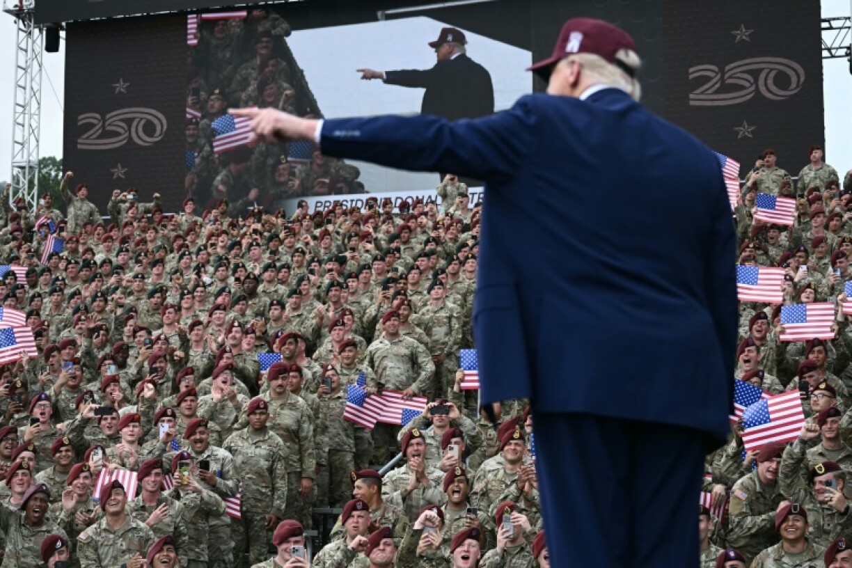 US President Donald Trump visited troops at the Fort Bragg US Army base earlier this week