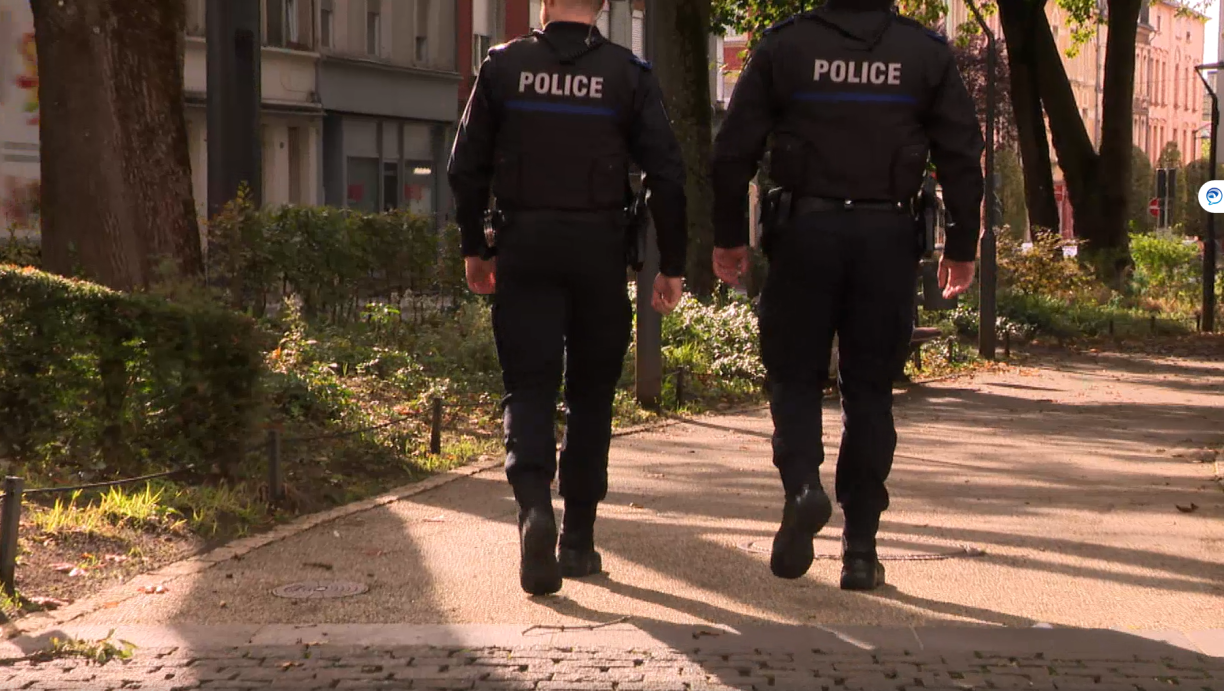Police on patrol in Differdange.