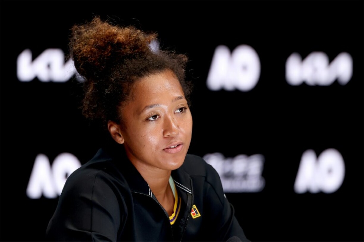 Naomi Osaka talks to reporters Friday ahead of the Australain Open