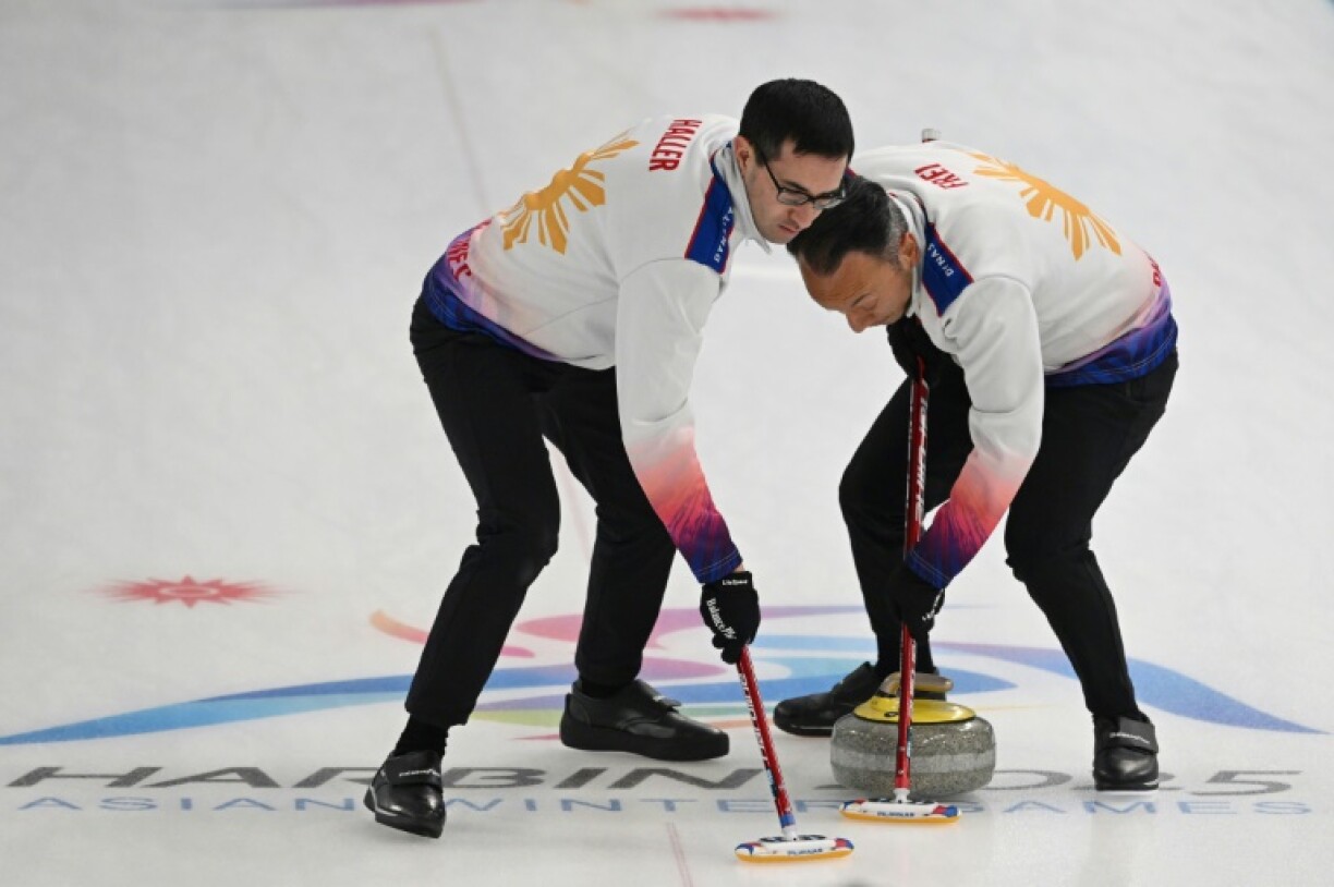Christian Haller (left) and Alan Frei in action for the Philippines in Harbin