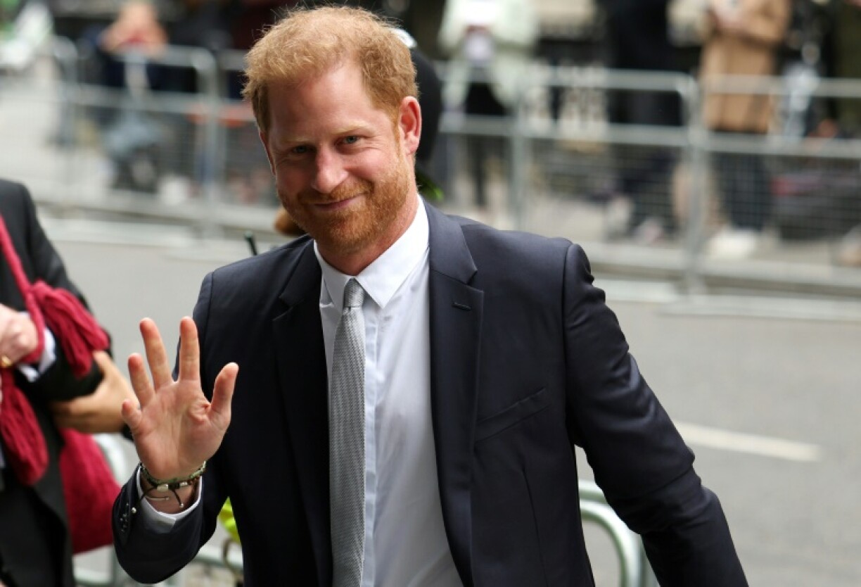 Le prince Harry arrive à la Haute Cour de Londres au deuxième jour du procès contre un tabloïd, le 7 juin 2023