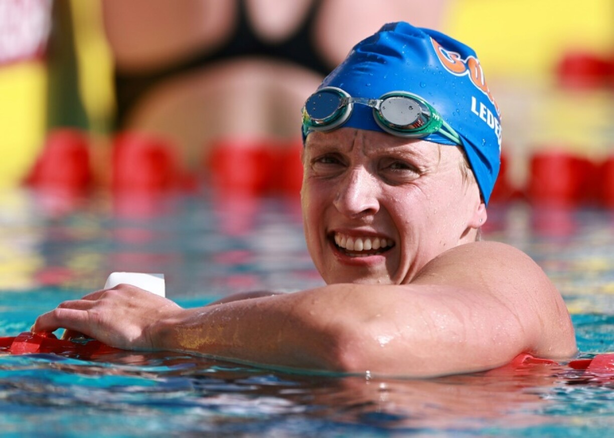 Katie Ledecky clocked the second fastest 1,500m freestyle time in history in her first race since last year's Olympics