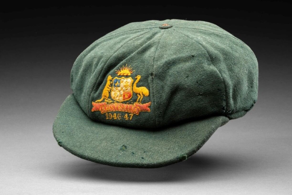 A cap won by cricketing great Don Bradman during the 1946-47 Ashes series was sold for US$287,000 to Australia's National Museum