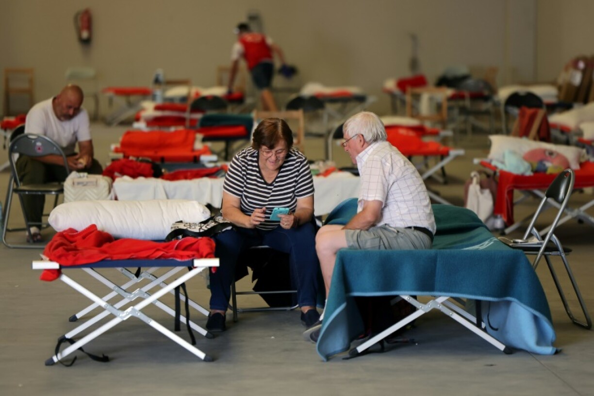 Elderly evacuees in the shelter have spent decades in villages in the region threatened by the wildfires