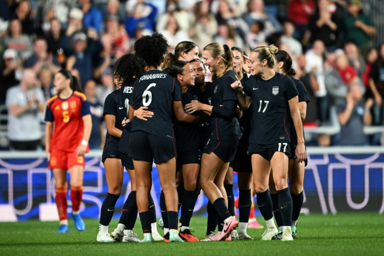 Mallory Swanson equalized for the United States against Spain