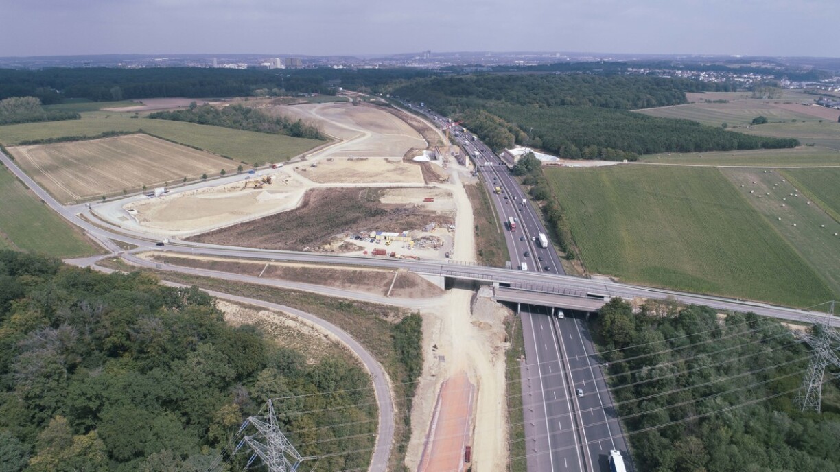 La nouvelle ligne Bettembourg-Luxembourg longera bientôt l'A3, au sud de la capitale.