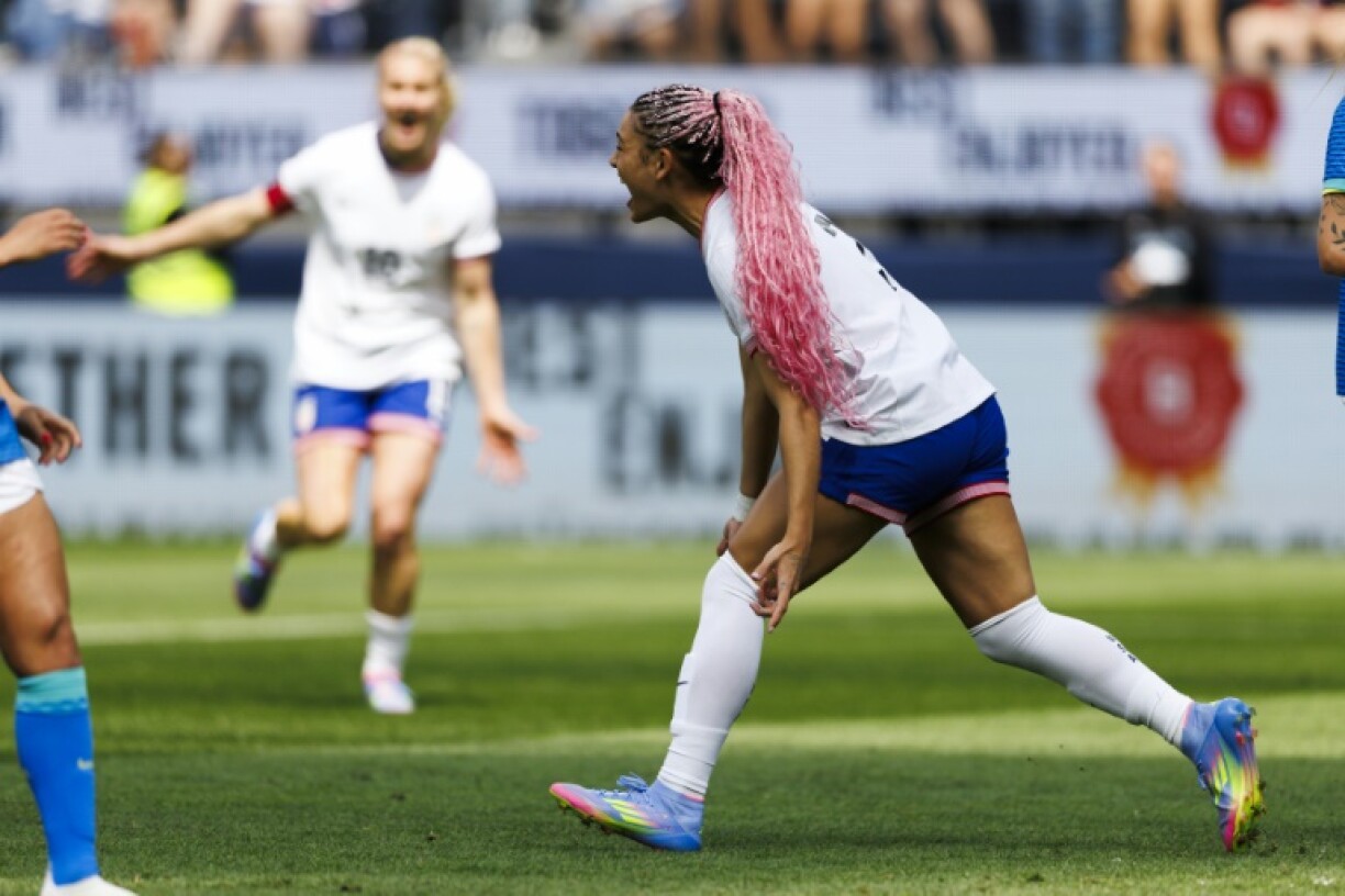 Trinity Rodman was on target for the USA in a 2-0 friendly win over Brazil on Saturday.