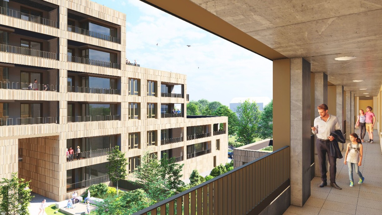 Images from the presentation of the JFK Sud neighbourhood in Kirchberg.